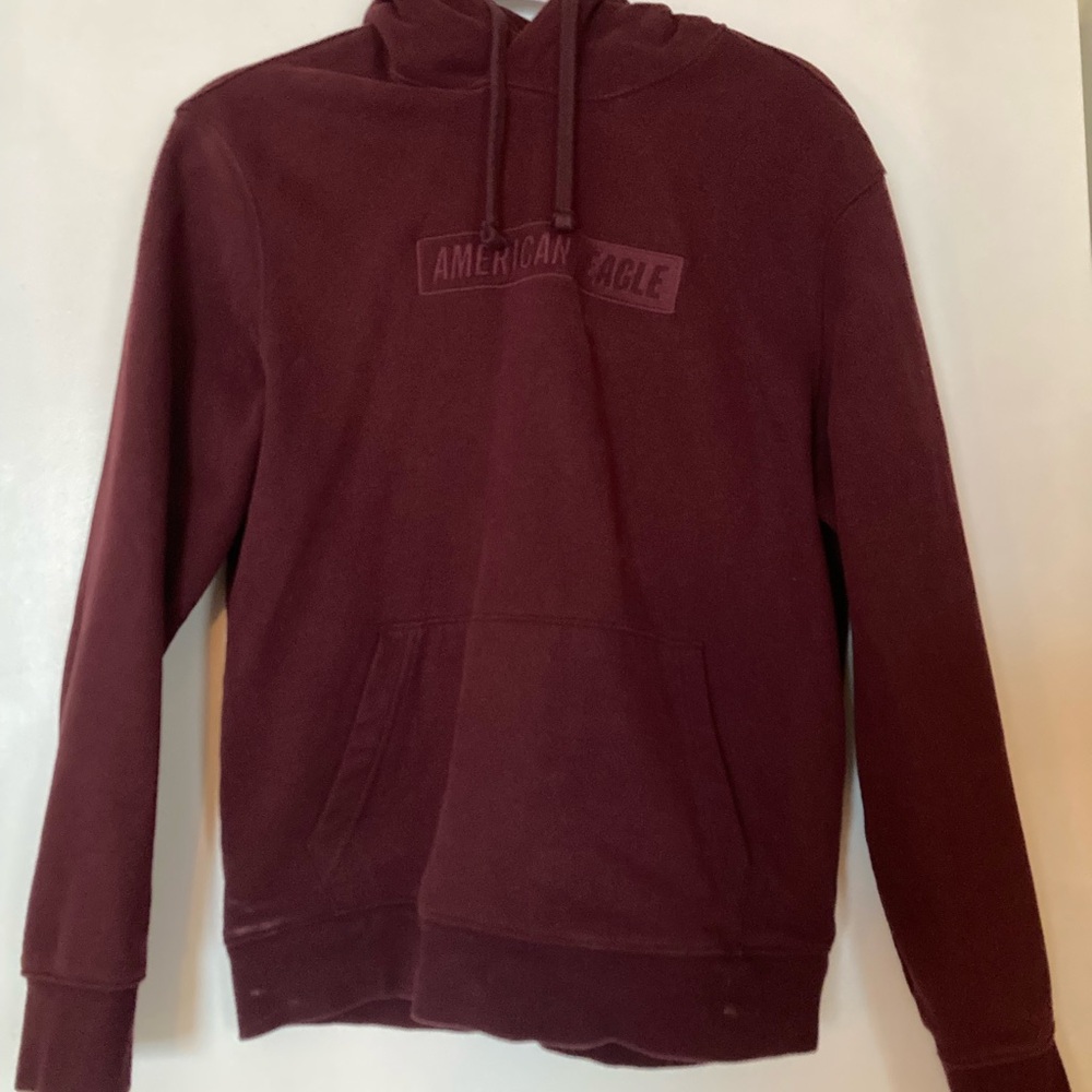 American Eagle Outfitters Men's Burgundy Hoodie